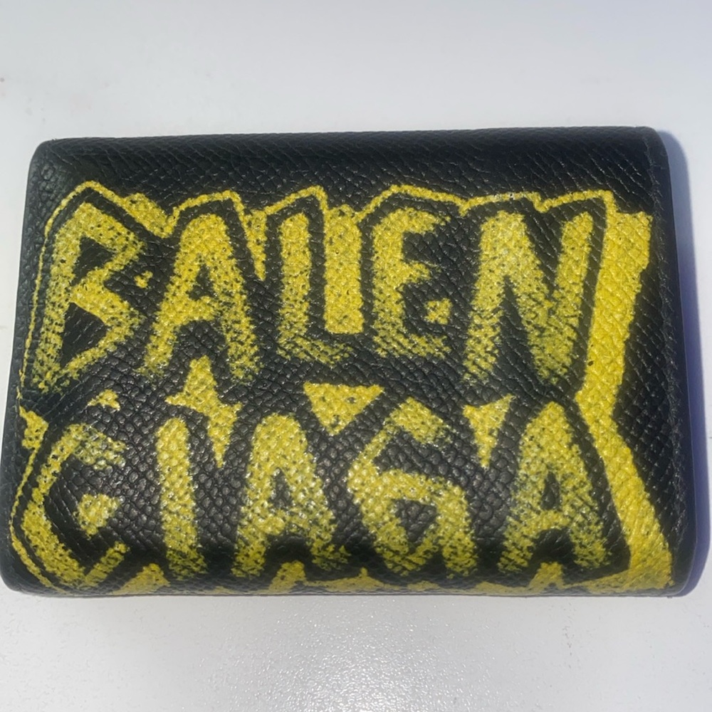 Balenciaga Black "grafitti" Wallet